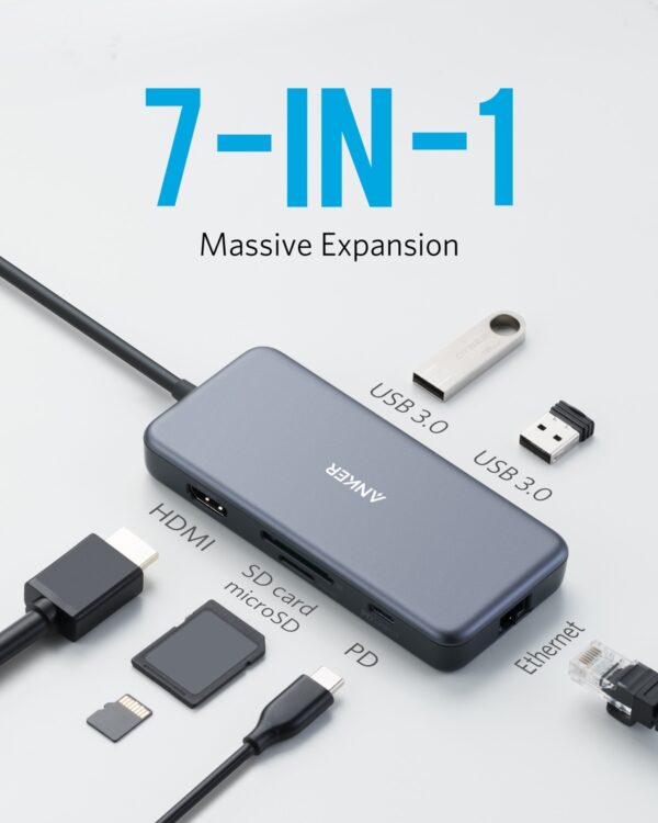 Anker PowerExpand+ 7-in-1 USB-C PD Ethernet Hub - Image 3