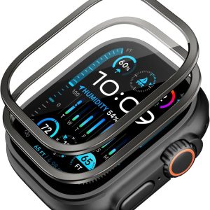 ESR Armorite Screen Protector Compatible with Apple Watch Ultra 2/1 - 2 Pack - Black