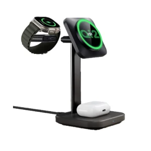 ESR Qi2 15w 3-in-1 Watch Wireless Charging Set (HaloLock) - Black