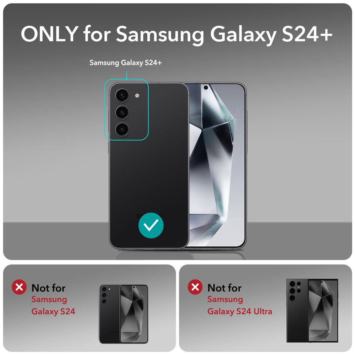 ESR Boost Kickstand Cover for Galaxy S24 Plus - Black - Image 2