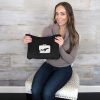 Travel Blanket and Pillow 2 in 1 - Premium Plush Fabric - Black - Thumbnail Image 2
