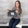 Travel Blanket and Pillow 2 in 1 - Premium Plush Fabric - Grey - Thumbnail Image 2