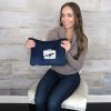 Travel Blanket and Pillow 2 in 1 - Premium Plush Fabric - Blue - Thumbnail Image 2