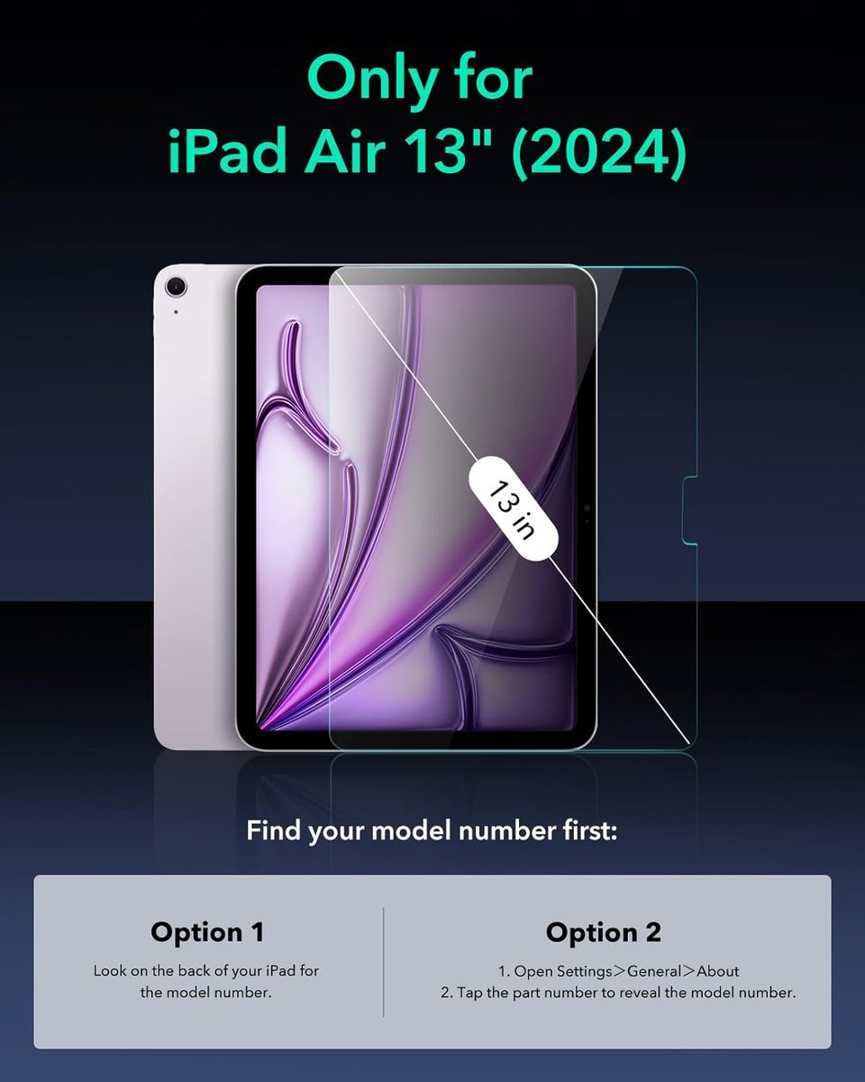 ESR Armorite Screen Protector for iPad Air 13 Inch M2 2024 - 2 Pack - Image 2