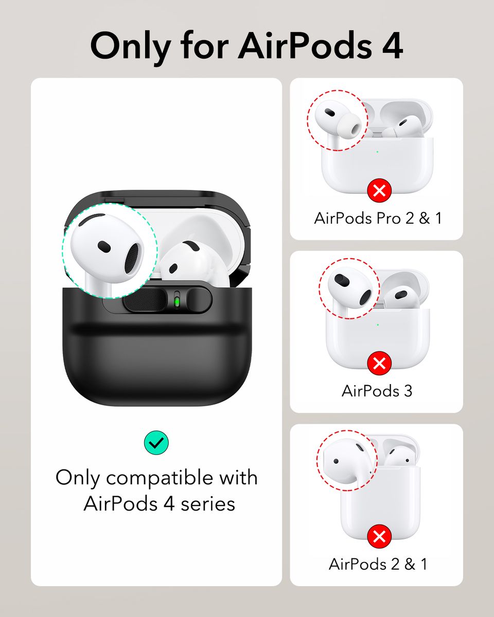 ESR Pulse FlickLock MagSafe Case for AirPods 4 - Black - Image 2
