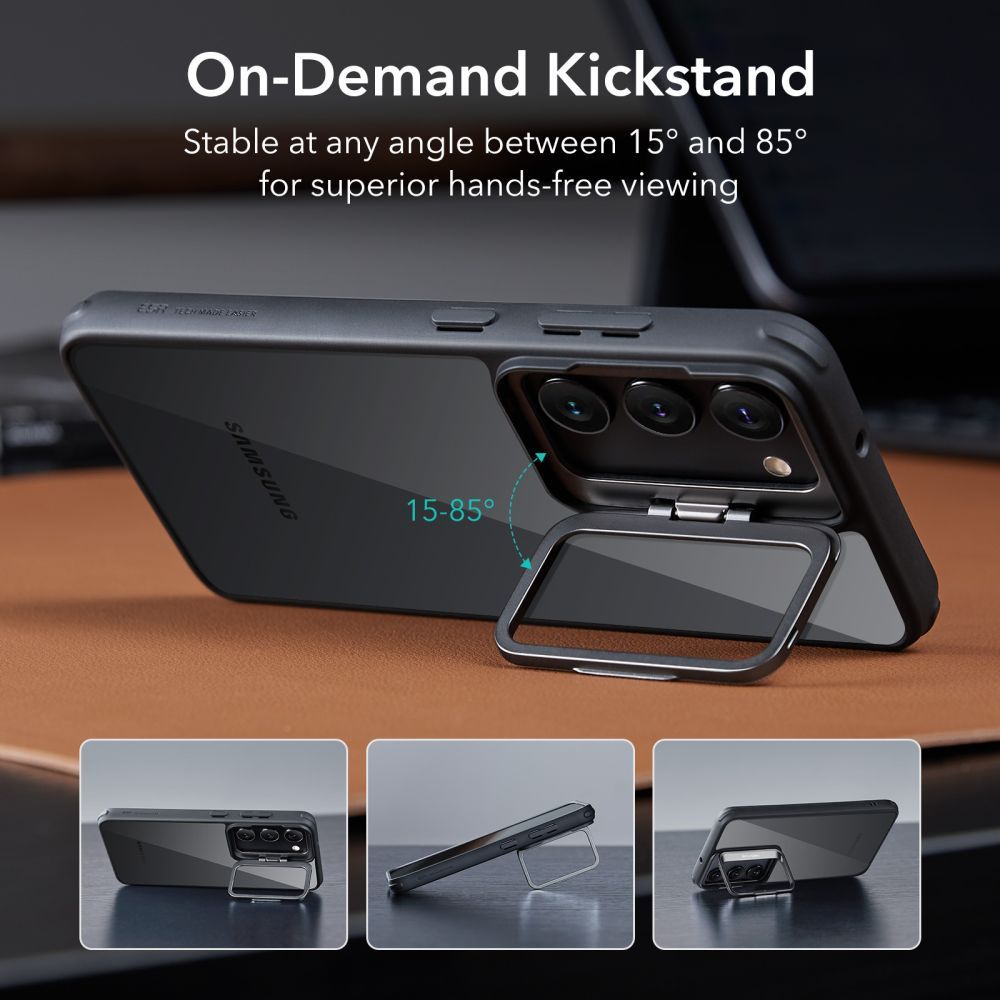 ESR Classic Kickstand Compatible with Galaxy S23/S23 Plus Case - ClearBlack - Samsung Galaxy S23 - Image 2