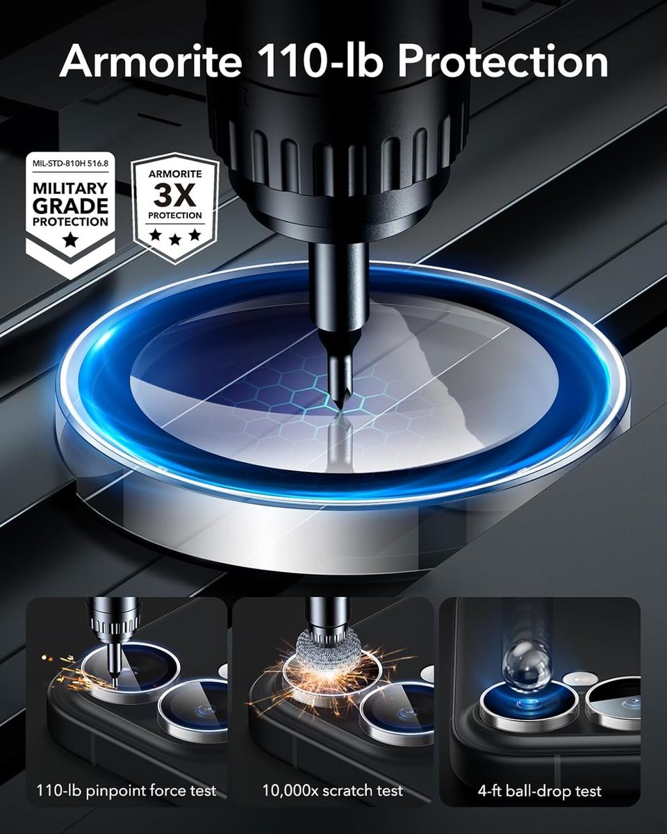 ESR Armorite Camera Lens Protector for iPhone 16/16 Plus Set - Image 2