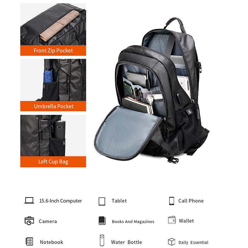 ArcticHunter Atlas Rugged All-Terrain Sports Backpack - Orange - Image 3