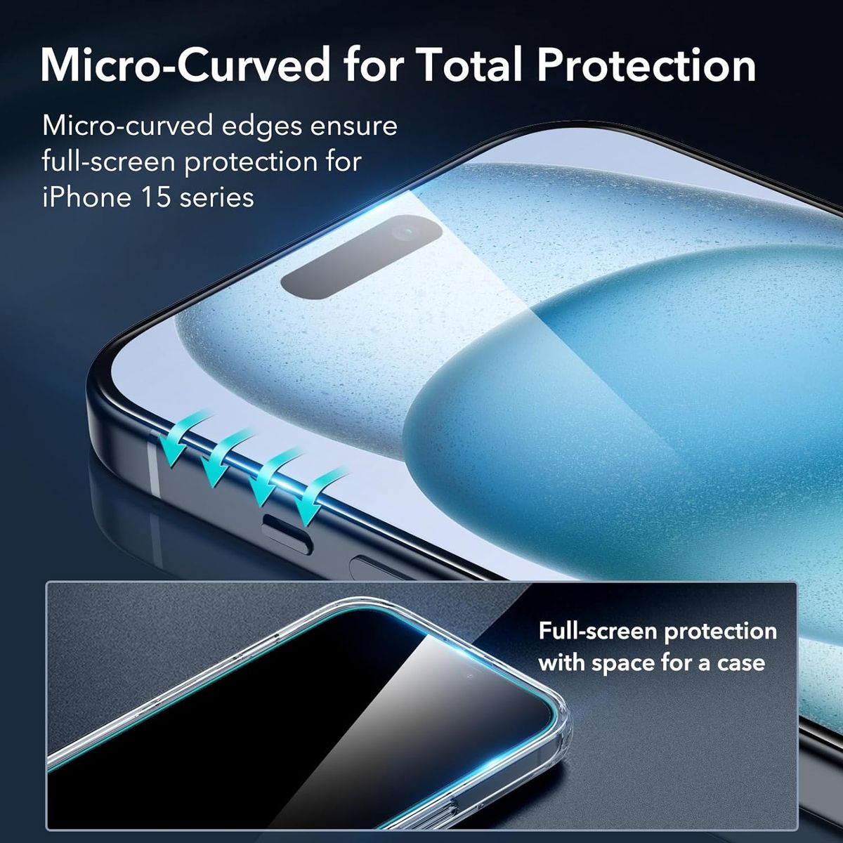 ESR Armorite Glass Screen Protector for iPhone 15 Plus - Image 3