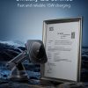ESR Qi2 Dashboard/Windshield Wireless Car Charger (HaloLock) - Black - Thumbnail Image 4