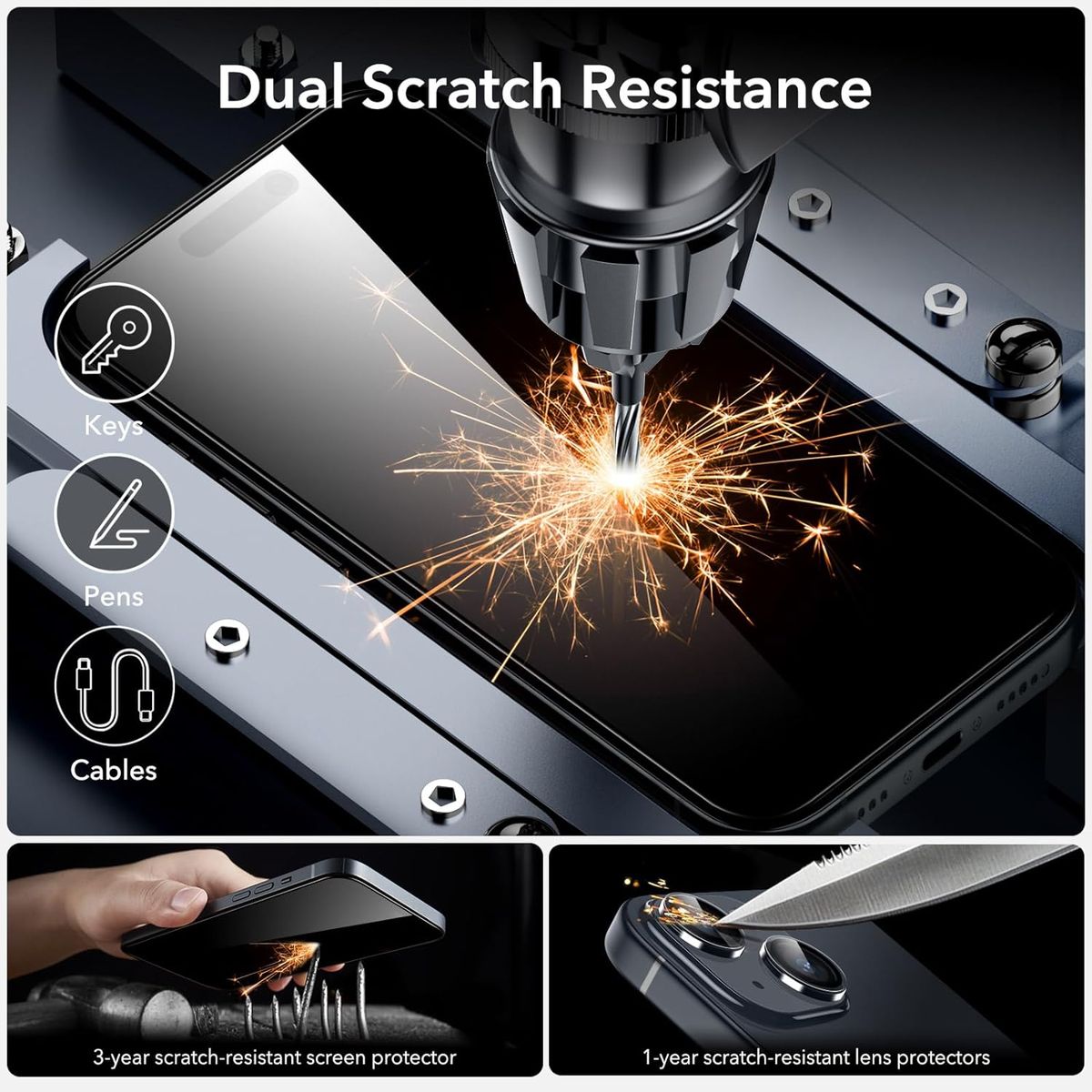 ESR Armorite Glass Screen Protector for iPhone 15 Plus - Image 4