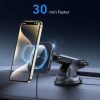 ESR Qi2 Dashboard/Windshield Wireless Car Charger (HaloLock) - Black - Thumbnail Image 5