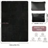 Travel Blanket and Pillow 2 in 1 - Premium Plush Fabric - Black - Thumbnail Image 5