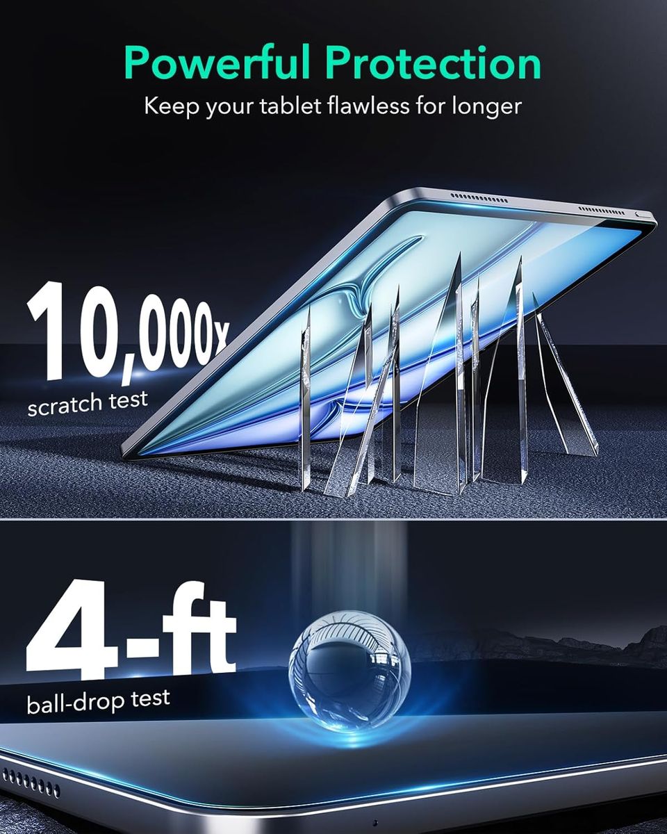 ESR Armorite Screen Protector for iPad Air 11 , Air 10.9, Pro 11 - 2 pack - Image 6