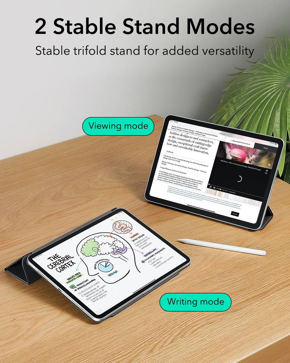 ESR Rebound Magnetic Case for iPad Mini 7 (A17 Pro) / iPad Mini 6 Cover - Black - Image 7