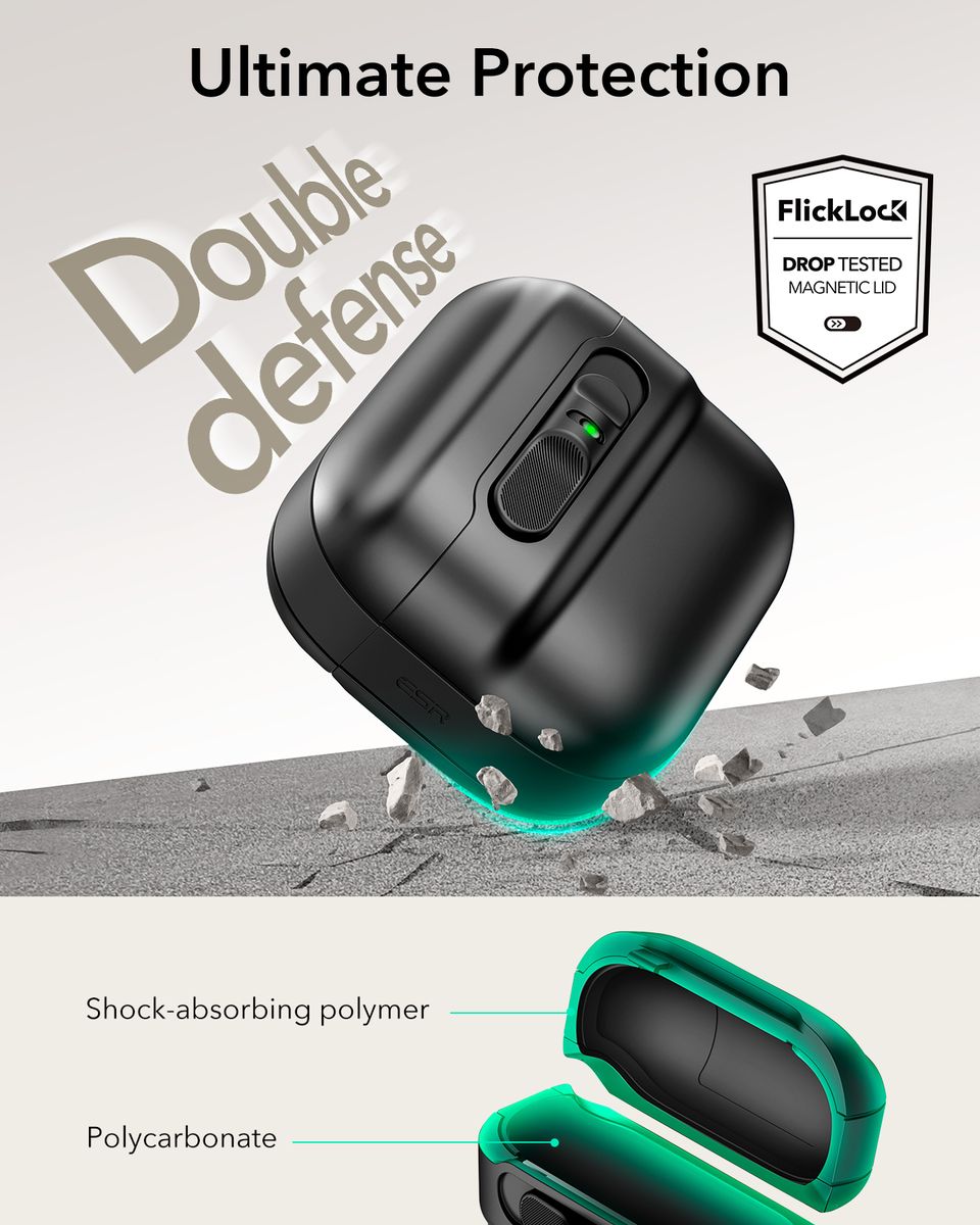 ESR Pulse FlickLock MagSafe Case for AirPods 4 - Black - Image 7