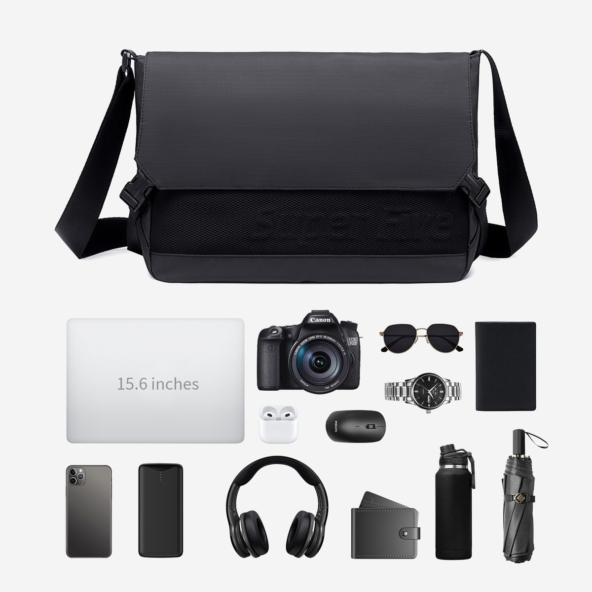 SuperFive Urban Sling Bag - Black - Image 8