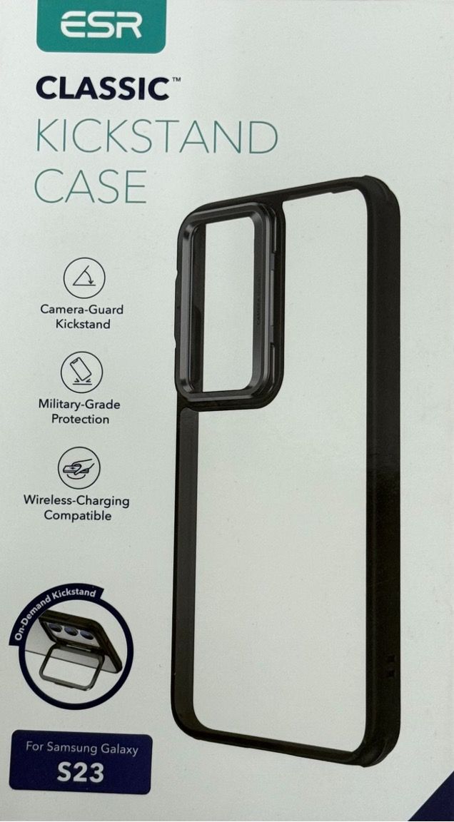 ESR Classic Kickstand Compatible with Galaxy S23/S23 Plus Case - ClearBlack - Samsung Galaxy S23 - Image 8