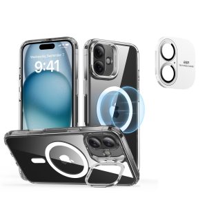 ESR Classic Hybrid MagSafe Case with Stand + Camera Lens Protector - iPhone 16