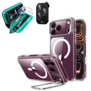 ESR Classic Hybrid Magnetic Case (Camera Control, Flex Stand), For  iPhone 18 Pro + screen protector + lens protector